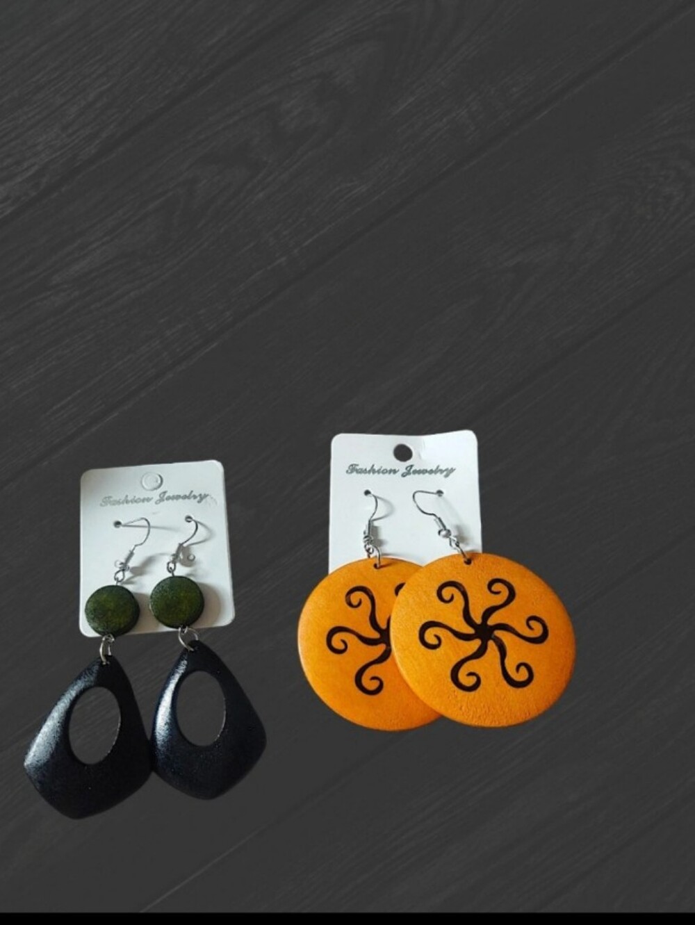 Boho Wooden Earring Duo